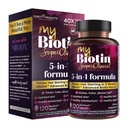Puhtaus Tuotteet MyBiotin SuperClinical New 5-in-1 Elite Multivitamiini + MB40X Biotin Matrix Daily Multi - Thicker Hiukset alkaen 3 viikkoa - 40X Liukenee enemmän vs. tavallinen hiusten iho kynnet - 120 Tabs