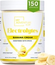 Zero Sokeri - Banaani Cream Elektrolyyttejä Powder - Virkistävä nesteytys - Kofeiinitonta energiaa kaikki luonnolliset ainesosat - Vegan Keto & Paleo - Sokerittomia Electrolyyttejä Powder Drink Mix - 150 tarjoilua