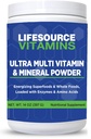 LifeSource Vitamiinit Ultra Multivitamiini & Mineraalijauhe - Koko ruoka perustuu - 30 päivän tarjonta
