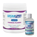 KALA TERVEYS MSMPure MSM Coarse Flakes 1lb ja MSM Gel kanssa Organic Aloe 8oz Bundle