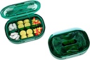 Pieni pilleri laatikko, Kosteus Proof pilleri tapauksessa, matka pilleri Organizer taskulaukku, Päivittäinen kannettava lääke vitamiini, kalaöljy, täydennysosa (vihreä)