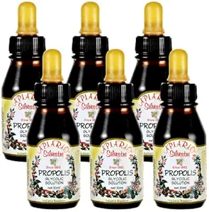 Säilytä terveen glukoosin taso ja sydän- ja verisuonitautien terveys - 6 pulloa Value Pack Brasilian vihreä mehi Propolis Liquid Glycolic Extra - alkoholiton, vahaton, sokeriton (PG)