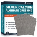 Ag Silver Calcium Alginate Haava pukeutuminen pads 3' x 3' (Pack of 10), Soft Erittäin absorbentti Silver Wound pukeutuminen, Non-adhesive pukeutuminen Haavan hoito, kivuton poistaminen Sisustus tatuointi haavoihin