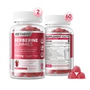 Berberiini Supplement 1500mg,Sokerivapaa berberiini Ceylon kaneli Gummies,Chromium,Turmeric, Sarviapilaa luonnollisesti aineenvaihduntatasapainossa, berberiini HCl Intian Barberry Extract, 120 Cts