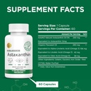 Uusi-Seelanti - Astaksantiini 12 mg alkaen Microalgae Hematococcus Pluvialis - 60 Soft Gels - GMO & Gluteeniton - Antioksidantti - tukee Yhteinen liikkuvuus & jumppa Recovery, ihon ja silmien terveys