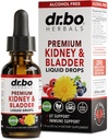 Munuaisten tuki täydentää virtsarakko Terveys - Organic Renal Cleanse lisäravinteet Drops Juniper Berry Cleavers Voikukka - Munuaisten puhdistus Detox virtsateiden yrtti yrtti virtsarakon tuki Flush munuaiset 1oz