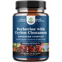 Tasapainotus Berberine Plus 1200mg Per Serving Complex - Antioksidantti berberiini kanssa Ceylon kaneli kapselit Plus Silymarin Milk Thistle Extract - Aktiivinen PK Heart Health ja sokerin tuki 60 kapselia
