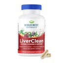 Ridgecrest Herbals LiverClean, Herbal Liver Support Supplement, Siunattu ohdake, Voikukka, Detox, Cleanse Support, Terve Bile (60 Caps, 30 Serv)