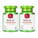 2 Pullot Antarktis Krill Oil 1000 mg Omega-3s EPA, DHA, Astaksantiini ja fosfolipidit 60 Softgels täydennysosa No Fishy Jälkimaku Joint, sydän, aivot ja immuniteetti - 120 Softgels