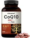 NatureBell CoQ10 200mg PQQ: lla, 240 kasviskapselia 
