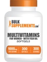 BulkSupplements.com Monivitamiini naisille Softgels - Naisten monivitamiinia rautaa, Multimineral Supplement, kalaöljy - Gluteeniton, 1 Softgel per Tarjoilu, 300 Lukumäärä (Pakkaus 1)