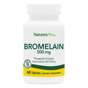 Natures Plus bromelain - 500 mg - luonnollinen proteolyyttinen täydennysosa - 60 kasvissyöjätablettia (60 tarjoilua)