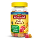 Luonto valmistettu monivitamiini + Omega-3, monivitamiini Gummies naisille ja miehille, päivittäin ravitsemus tuki, 80 aikuisten Gummy vitamiineja ja kivennäisaineita, 40 päivän tarjonta
