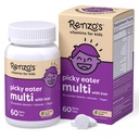 Renzo's Picky Eater Kids monivitamiinia rautaa - ratkaista lasten vitamiineja rautaa, sinkkiä, C-vitamiinia, D-vitamiinia, E & K-sokerittomia Melty Tabs, Green Apple Flavor, 60-Count (1-2 kuukauden tarjonta)