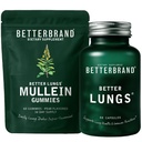Betterbrand Paremmat Keuhkot Health Pack - Paremmat Keuhkot & Müllein Gummies - Täydellinen hengitysteiden hyvinvointi Pack: Paremmat Keuhkot & Müllein Gummies - 30 päivän tarjonta