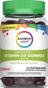 Rainbow Light D-vitamiini Gummies, korkea teho D3-vitamiini 2 000 IU immuuniterveyden tuki, auttaa tukemaan vahva luut ja hampaat, Gluteeniton, Vegaani, Marja, 120 Gummie