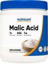 Nutricost Malic Acid Powder 1LB - Gluteeniton, ei-GMO (454 Gram)