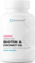 Korkea teho Biotin täydennysosa - Vegaani B7-vitamiini Formula Creatiini ja kookosöljy - Terveempi iho, kynnet & Hiukset ja Keratin Support - ei-GMO & Gluteeniton - 2500 mikrog