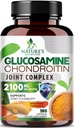 Glukosamiini Chondroitin MSM 2100mg Complex - Joint Support Supplement for Joint Mobility & Comfort for Men and Women with Turmeric & Boswellia, Triple Strength Glukosamiini täydentää - 180 kapselia