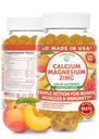 Lunakai USA Made Calcium Magnesium Zinc Gummies with Vitamin D3 & K2, 60ct