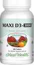 Maxi Health D-vitamiini D3 3000 IU 75 mikrog D-vitamiinin täydentää terveille luut, hampaat, immuuni tuki - VIT D3 täydentää Helppo niellä ei-GMO, täydentää miesten ja naisten Kosher (180 tablettia)
