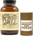 Aivopilleri 90 kapselia . Organic Brain Booster täydennysosa - Muistipillerit aivoihin w/ Ginkgo Biloba kapselit, leijonat Mane & Sage - Brain Booster täydentää Focus, muisti, selkeys, energia