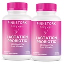 Pink Stork Imetys Probiootti - 30 miljardia PMY:tä Multi kanta Postnataalinen probiootit naisille - Tuki rintamaitoa ja Gut Health, Synnytyksen jälkeen Essentials, 60 kapselia