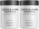 Koodaus Hampaat ja Gums vitamiineja + suun Probiootit täydentää suuhun - Koko ruoka Kalsium, Kollageeni, Kalium, C-vitamiini, D3, K2, Sinkki ...