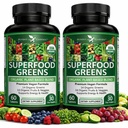 Potent Garden 2-pack Organic Superfood Vihreät, hedelmät ja kasvisravinteet Rikas vitamiineja ja antioksidantteja Alfalfa, Beet Root & Tart Cherry lisätä energiaa, immuniteetti & Gut Health, 120 Ct
