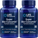 Life Extension Super Bio-Curcumin Turmeric Extract 400mg, 90 Veg Caps (Pack of 2) - Kasvissyöjä kapseli - Ei-GMO - Erittäin imeytyvä