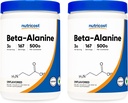 Nutricost Beta Alanine 500 gramman pullot (2 pakkaus 1 KG:lle) - Pure Beta Alanine