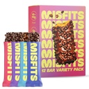 Misfits Proteiinipatukat - Proteiinipitoiset karkkipatukat ... Gluteenittomat kasvipohjaiset, vähäsokeriset ja karbimaiset, korkeakuituiset välipalat... Variety Pack of 12 (4 Flavors)