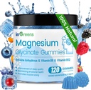 120 Kreivi Magnesium Glycinate Gummies 700 mg, purutabletti Magnesium Gummies aikuisille ja lapsille, korkea absorptio, uni, rentoutuminen ja keskittyminen tuki, ei-GMO, gluteeniton, sekoitettu marjamaku, 60 päivän tarjonta
