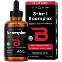 USDA Organic B-vitamiini Complex Liquid Drops B-vitamiinit Complex täydentää B1, B2, B3, B6, B7, B9 & Methyl B12 Drops for Aikuinen & Lasten Vegaani Marja Maku 2oz 60 Tarjoilut / 2 kuukautta