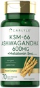 Carlyle KSM-66 Ashwagandha kapselit 600 mg ... 70 Count ... Melatoniini 5 mg...