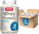 Jarow Formula Whey Protein kanssa 18g proteiinia, 3.8g BCAAs, ja Glutamiini, ruokavalio täydentää lihasten toiminta & Recovery Support, 32 oz Unmakuinen jauhe, noin 38 päivän tarjonta, 6 pakkaus