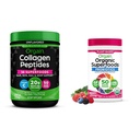 Orgain Hydrolysed Collagen + Superfoods Powder and Organic Greens Superfoods Powder - 1lb ja 0,62lb
