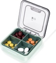 Päivittäinen pilleri Organizer Vitamiini Planner Portable Medicine Box, Matkaosastot Pill Organizer Box, Kosteus Todiste Pieni pilleri tapauksessa taskulaukku Päivittäinen pilleri säiliö lääketieteen vitamiini