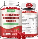 2 Pack Enhanced Glukosamiini Chondroitin Gummies MSM aikuisille - Extra-vahva yhteinen terveys ja joustavuus, antioksidantti ja immuuni tuki täydentää, 120