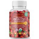 Kasvi.O Organic Probiotic Gummies for Women, Miehet & Kids [5 miljardia PMY:tä USDA Certified] Help Support Digestion, turvotus, Ummetus & Immuunijärjestelmä, Mansikka makua, 30 pureskeltava Probiootit
