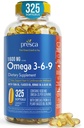 Omega 3-6-9 Ravintolisä (325 ct.) - Edistää Visual Function and Eye Health - Tuki sydän, sydän- ja verisuonitauti, terve iho, hiukset ja yleinen terveys (Omega 3-6-9)
