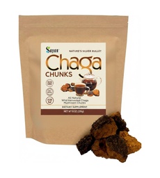 Sayan Siperian Pure Raw Chaga Mushroom Chunks Black Top Crust 8 Oz / 223 g 