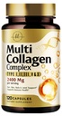 Multi Collagen Peptides 2400mg naisille Paras Hydrolysed Collagen Complex 5 tyypit (I, II, III, V, X) - Grass Fed - Hiukset, iho, kynsi, Bone & Joint tuki kauneus & hyvinvointi . 120 kapselia
