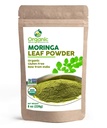 Organic Moringa Powder - 8 oz (226g) ... USDA Organics, non-GMO, Kosher, Halal, Moringa Olifera Powder - 100% Raaka ja luonnontuote, SHOPOSR