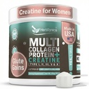 Herbtonics Creatine for Women 5000mg Creatine Monohydraatti + Multi Collagen Protein Powder (tyyppi I, II, III, V, X)