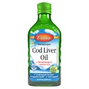 Carlson - Cod Liver Oil, 1100 mg Omega-3s, Plus A- ja D3-vitamiinit, Wild Caught Norwegian Arctic Cod Liver Oil, kestävästi lähdetty Nordic Fish Oil Liquid, Green Apple, 250 ml (8,4 Fl Oz)