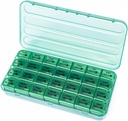 28 Päivä Kuukausittainen pilleri Järjestäjä - 4 Viikon pilleri Laatikko 1 Aika a Day, 7 Day Medicine Järjestäjä Box, Matka Pilleri Kontti Vitamiini, Kalaöljy (Olive Green)