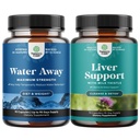 Bundle of Water Away pillereitä Maximum Strength - Kasviperäisiä Diureettiset pillereitä veden säilytystä nopeasti toimia Relief ja maksan Cleanse Detox & Korjaus Formula - Herbal Liver Support Supplement