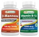 Best Naturals D-mannoosi 1500 mg & B12 6000 mikrog