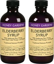 Honey Gardens Elderberry Syrup kanssa Grade A Raw Honey, Propolis, Organic ACV & Elderberries ... Perinteinen Immuuni Formula w/Echinacea ... Valmistettu Yhdysvalloissa (4oz, 2pk)